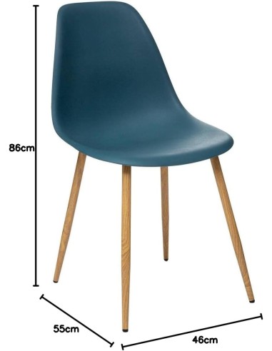 Chaise En Polycarbonate Taho Bleue Navy Atmosphera