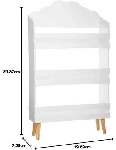 Bibliothèque enfant en bois Nuage Atmosphera for kids Blanc
