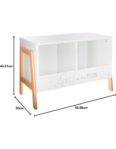 Casier De Rangement Avec 2 Compartiments Blanc Atmosphera