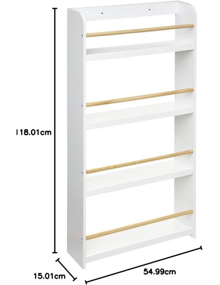 Bibliothèque Classique 4 Étages Blanche Atmosphera For Kids