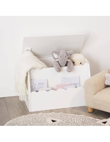Banc coffre douceur nuage Blanc Atmosphera