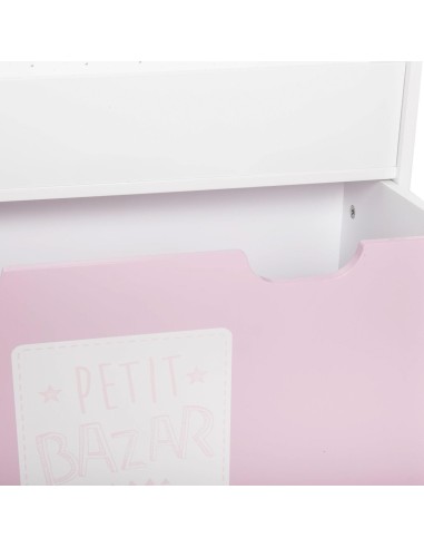 Bibliothèque Avec Bac Sur Roulettes Atmosphera Rose