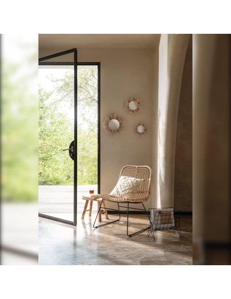 Tabouret en bois beige Suzette