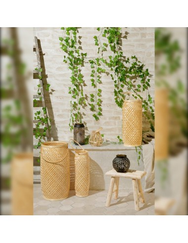 Tabouret en bois beige Suzette