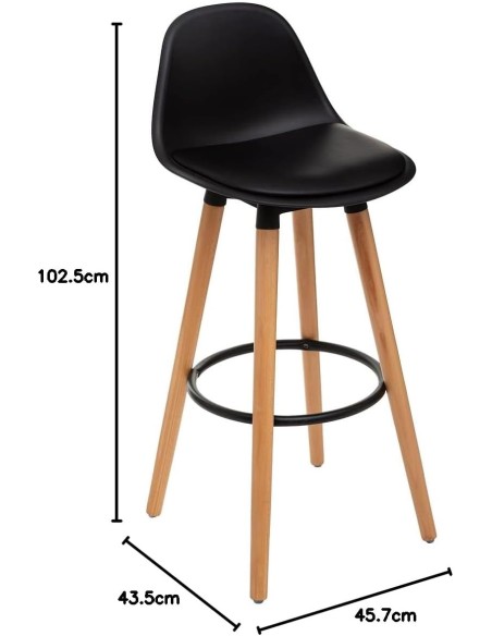 Tabouret De Bar Maxon Noir - Atmosphera
