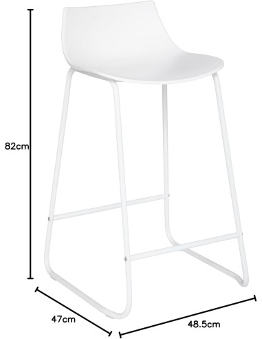Tabouret Hauteur Îlot Otac Pp Blanc Atmosphera