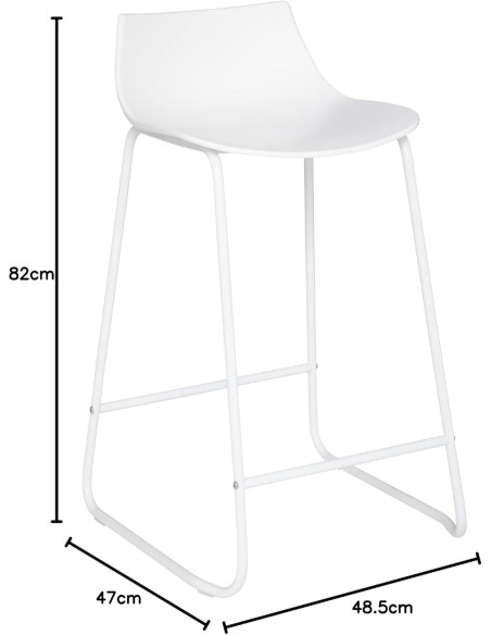 Tabouret Hauteur Îlot Otac Pp Blanc Atmosphera