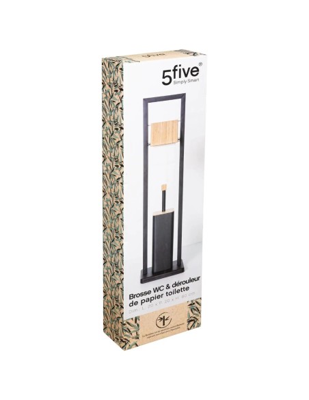 Dérouleur Avec Brosse WC Naturéo Noir Five