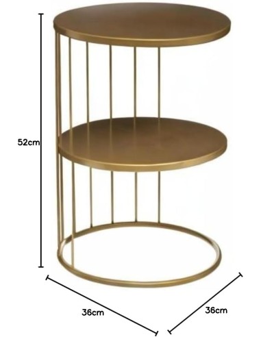 Table À Café Kobu En Métal Doré Atmosphera