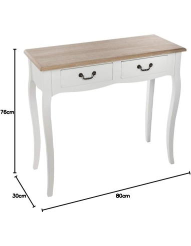 Console 2 Tiroirs Chrysa Blanc Atmosphera