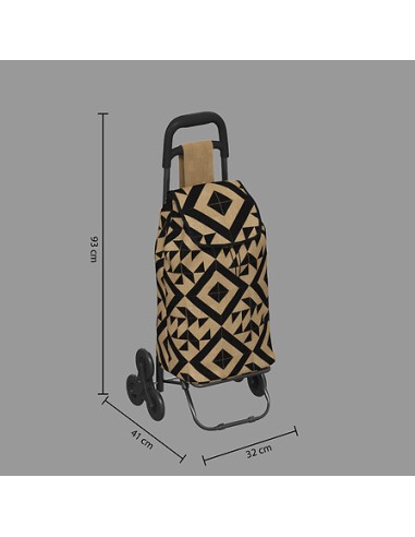 Chariot de marché 6 roues Terre 33L Beige Five