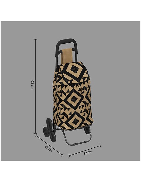 Chariot de marché 6 roues Terre 33L Beige Five