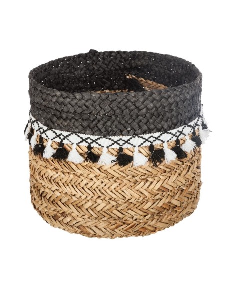 Lot De 3 Paniers De Rangement A Pompons Seagrass Atmosphera