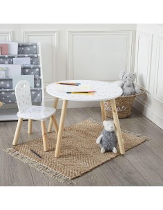 Table enfant douceur etoiles Blanc Atmosphera 2