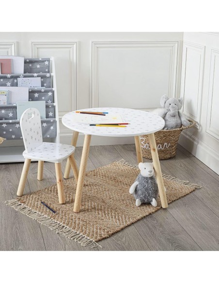 Table enfant douceur etoiles Blanc Atmosphera