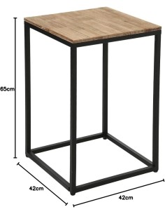 Table d'appoint Edena H 65 Noire Atmosphera 2