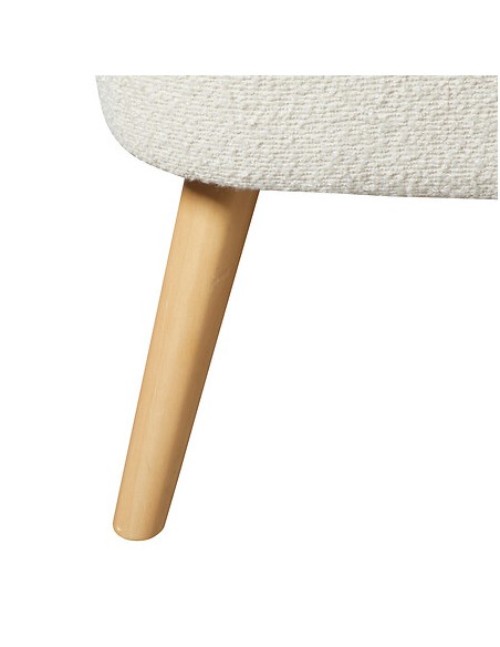 Fauteuil Naova bouclette Blanc - Atmosphera