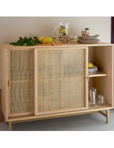 Buffet 2 portes Rayo cannage rotin - Atmosphera 2