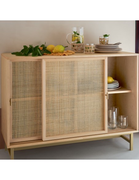 Buffet 2 portes Rayo cannage rotin - Atmosphera