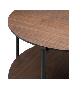Table basse ronde Kemi noyer Marron - Atmosphera 2