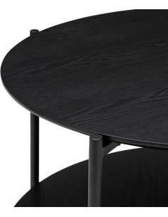 Table basse ronde Kemi noyer Noire - Atmosphera 2
