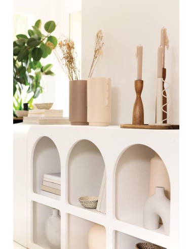 Meuble Etagère 6 niches Soleya Blanc - Atmosphera