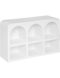 Meuble Etagère 6 niches Soleya Blanc - Atmosphera