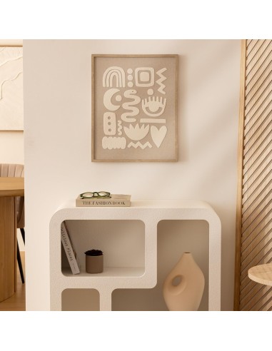 Meuble Etagère 4 niches Soleya Blanc - Atmosphera