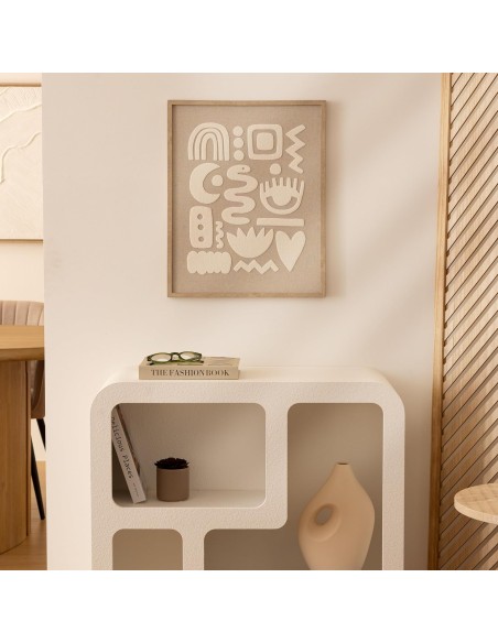 Meuble Etagère 4 niches Soleya Blanc - Atmosphera