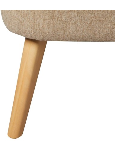 Fauteuil Naova En Velours Beige - Atmosphera