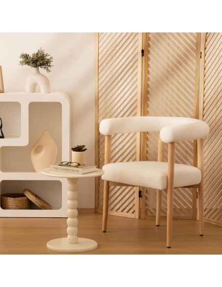 Table À Café Chamlo Blanc Ivoire - Atmosphera