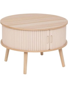 Table basse 2 portes Nyos Beige - Atmosphera