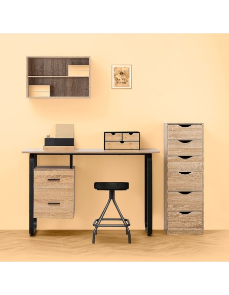 Caisson de bureau 6 tiroirs Beige - Five