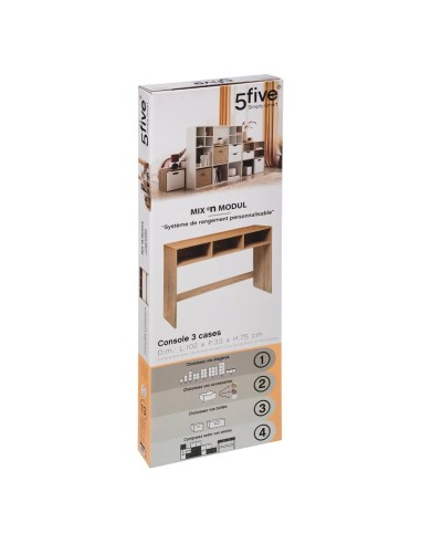 Console 3 cases Mix N Modul Naturel - Five