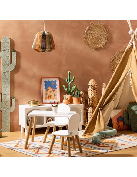 Set Table Avec 2 Chaises Alex Pour Enfant Blanc - Atmosphera For Kids