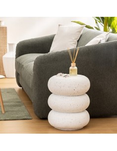 Table café totem Stonento En Magnésie D35 Blanc - Atmosphera 2