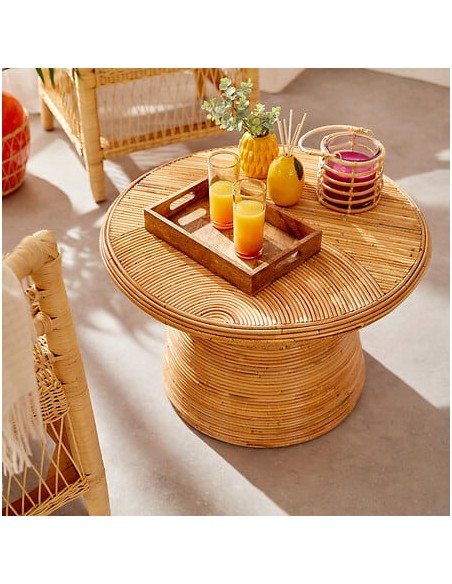 Table Basse Tanae 70x45 En Rotin Naturel Atmosphera