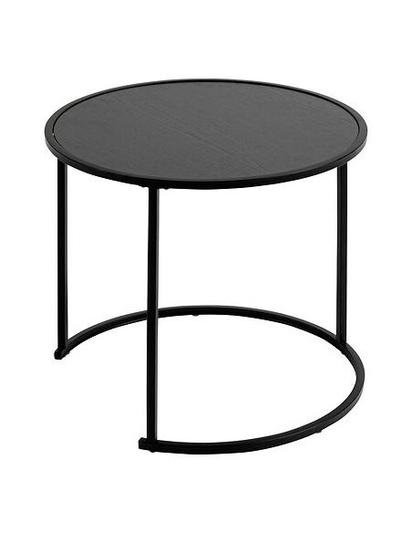 Lot de 3 tables café Noan Noires Atmosphera