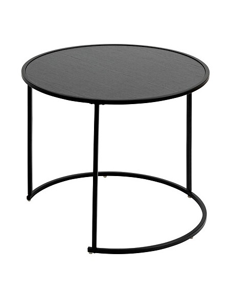 Lot de 3 tables café Noan Noires Atmosphera