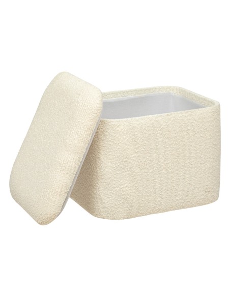 Lot de 2 poufs coffre Dani En Velours Beige Atmosphera