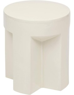 Table café totem Kris D34 Ivoire Atmosphera