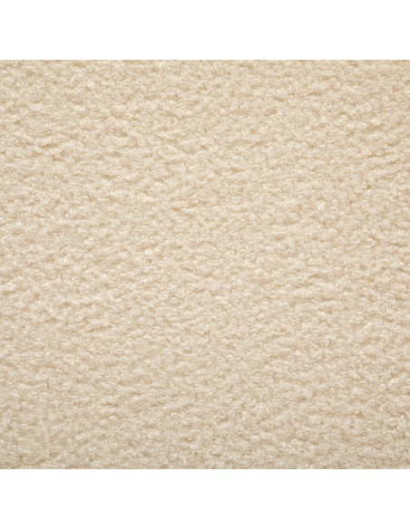 Pouf pliant hexagonal Jako bouclette Ivoire Atmosphera