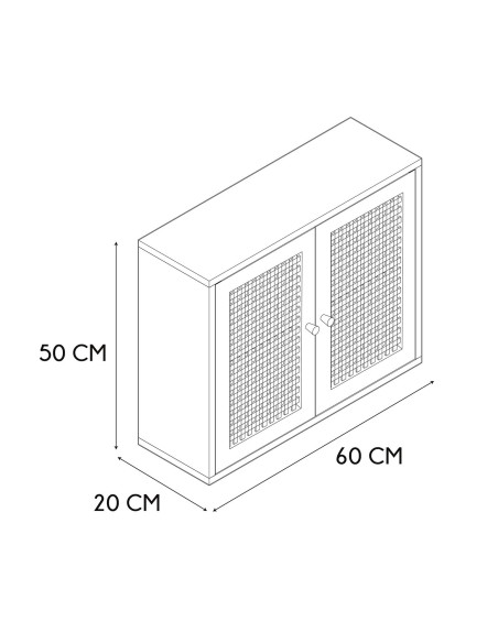 Armoire murale Bali Marron Home Deco Factory
