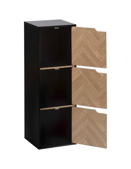 Étagère 3 cases Mix'n Door Chevrons Noir Five