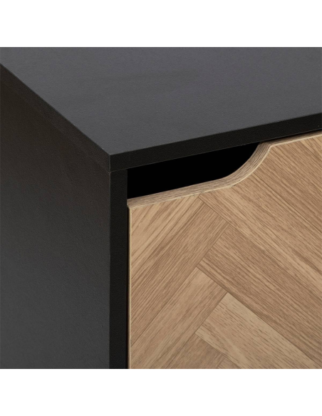 Étagère 3 cases Mix'n Door Chevrons Noir Five