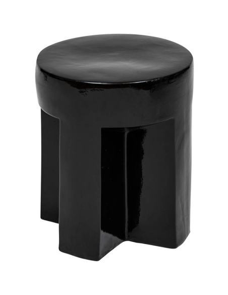 Table à café totem Kris D34 Noire Atmosphera