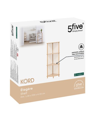 Etagère D'angle Kord 4 niveaux Beige Five