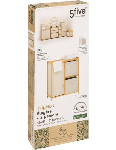 Étagère Tidy Box 3 paniers Marron Five