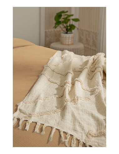 Parure De Lit Flora Beige Lin 240x220 Atmosphera