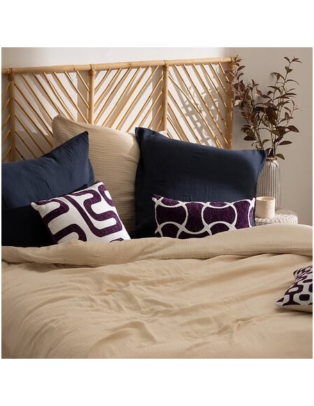 Parure De Lit Flora Beige Lin 240x220 Atmosphera